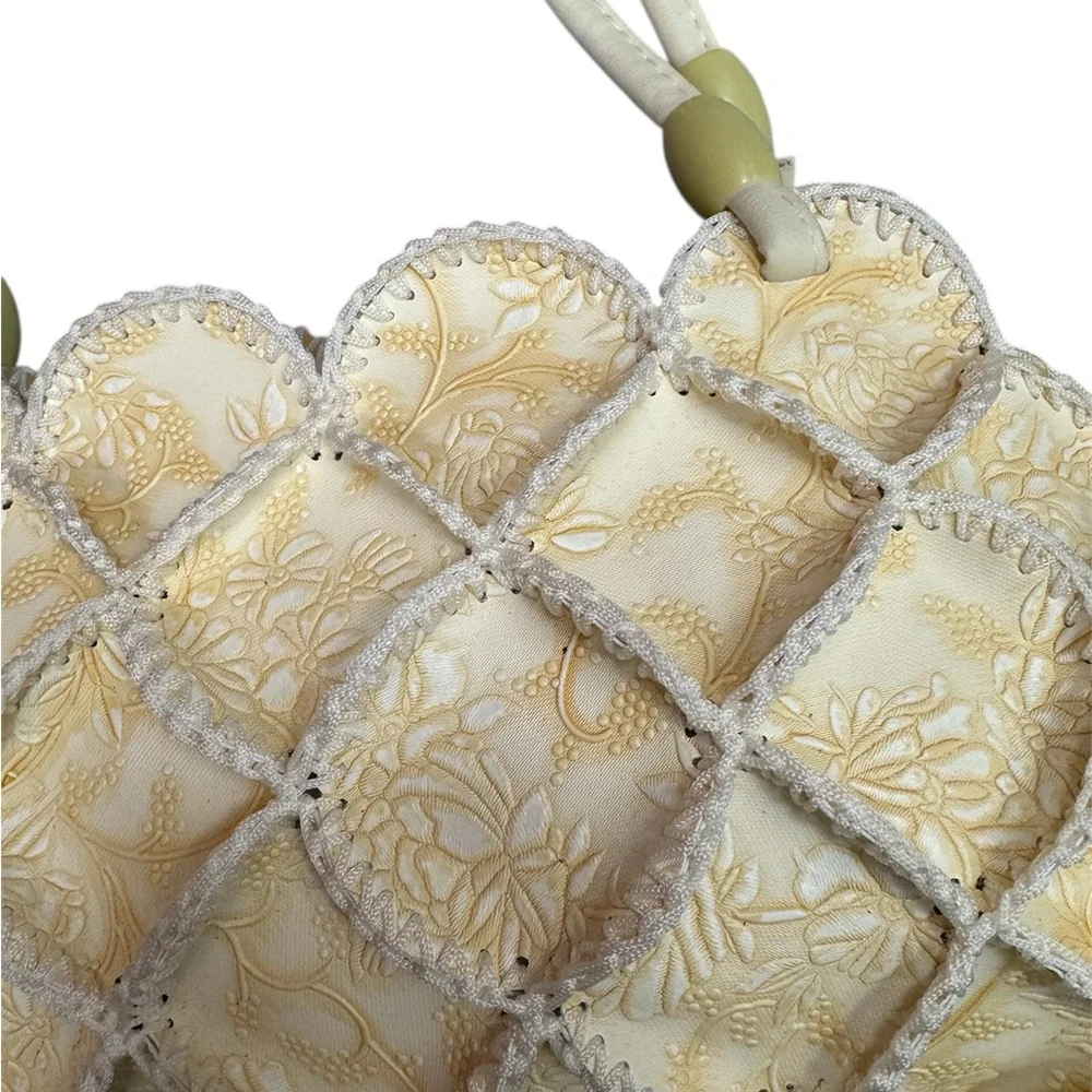 Unique Vintage Yellow Floral Shoulder Bag - Picture 3 of 5